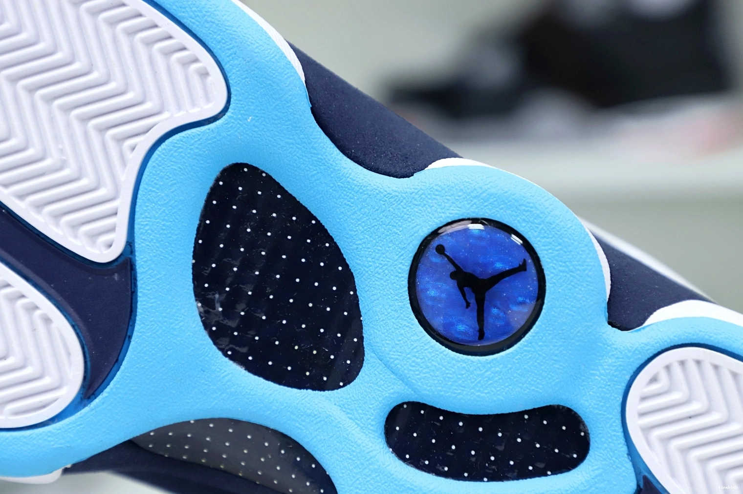 AIR RETRO JORDAN BLUE 414571-144 POWDER OBSIDIAN WHITE 13 0213